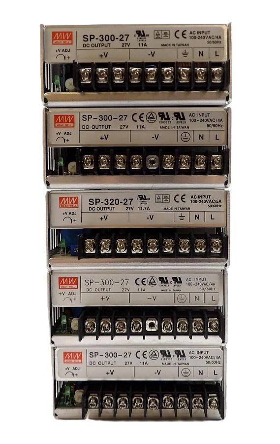 Used Mean Well SP-300-27 Industrial Switching Power Supply Reseller Lot of 5 Working