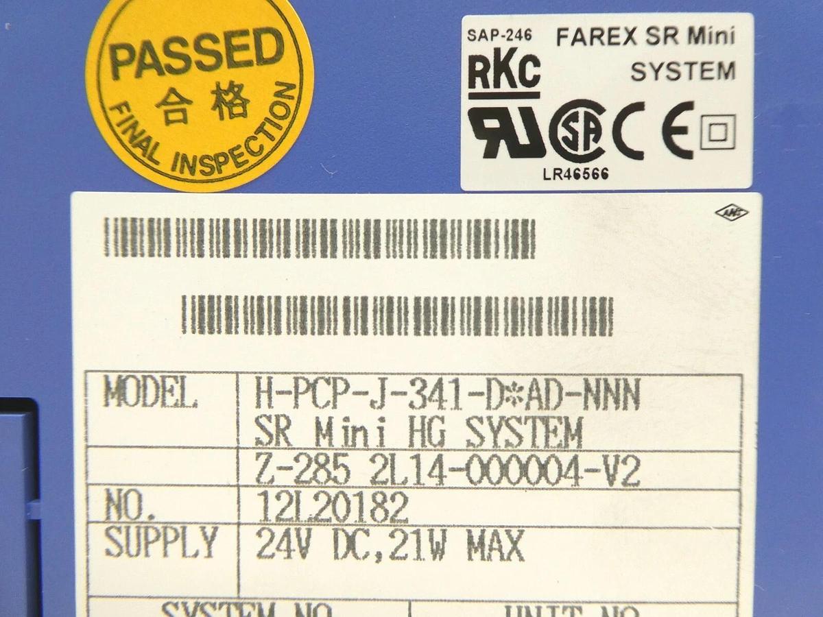Used RKC FAREX SR Mini System 2L14-000004-V2 H-PCP-J-341-D*AD-NNN H-TIO-J-F501-8*NN