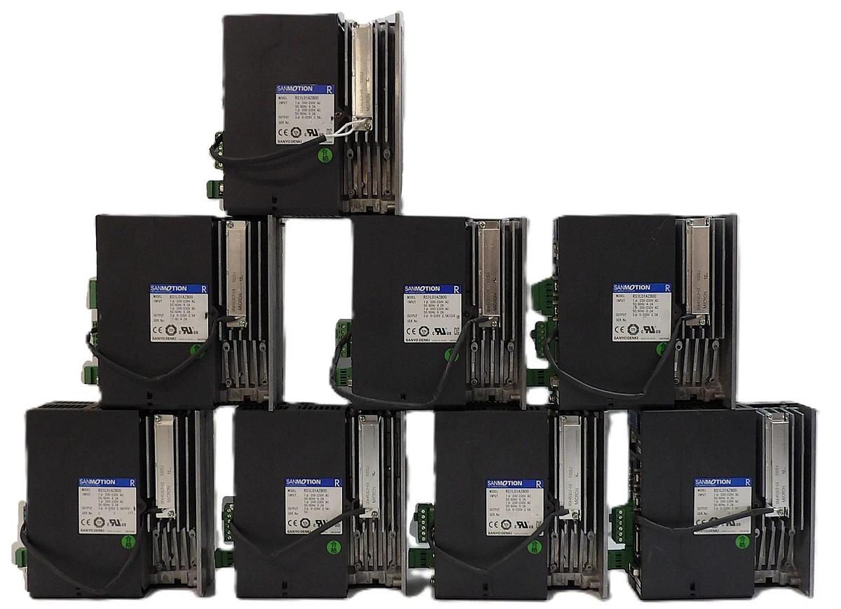 Used Sanyo Denki RS1L01AZB00 Servo Drive SANMOTION R Reseller Lot of 8 Working