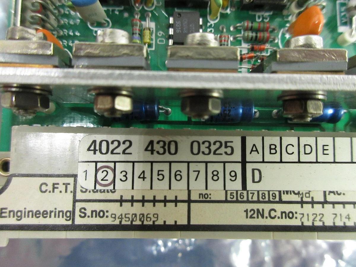 Used Philips 7122 714 1400.4 Processor PCB Card MCDM 60 1,6 ASML PAS 5000/2500 Used