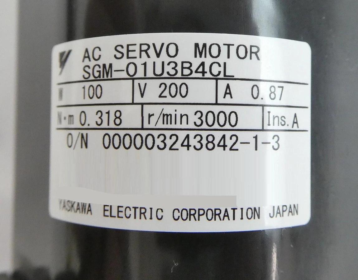 Yaskawa Electric SGM-01U3B4CL Servo Motor AMAT 1080-01243 Lot of 5 New Surplus