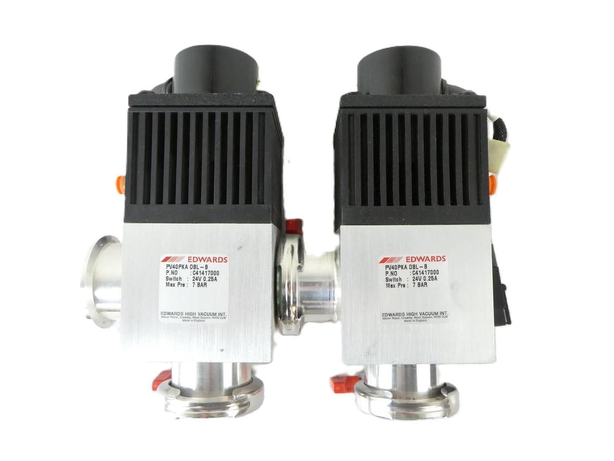 Used Edwards C41417000 Turbo Pump Pneumatic Vacuum Valve PV40PKA Lot of 2 Working