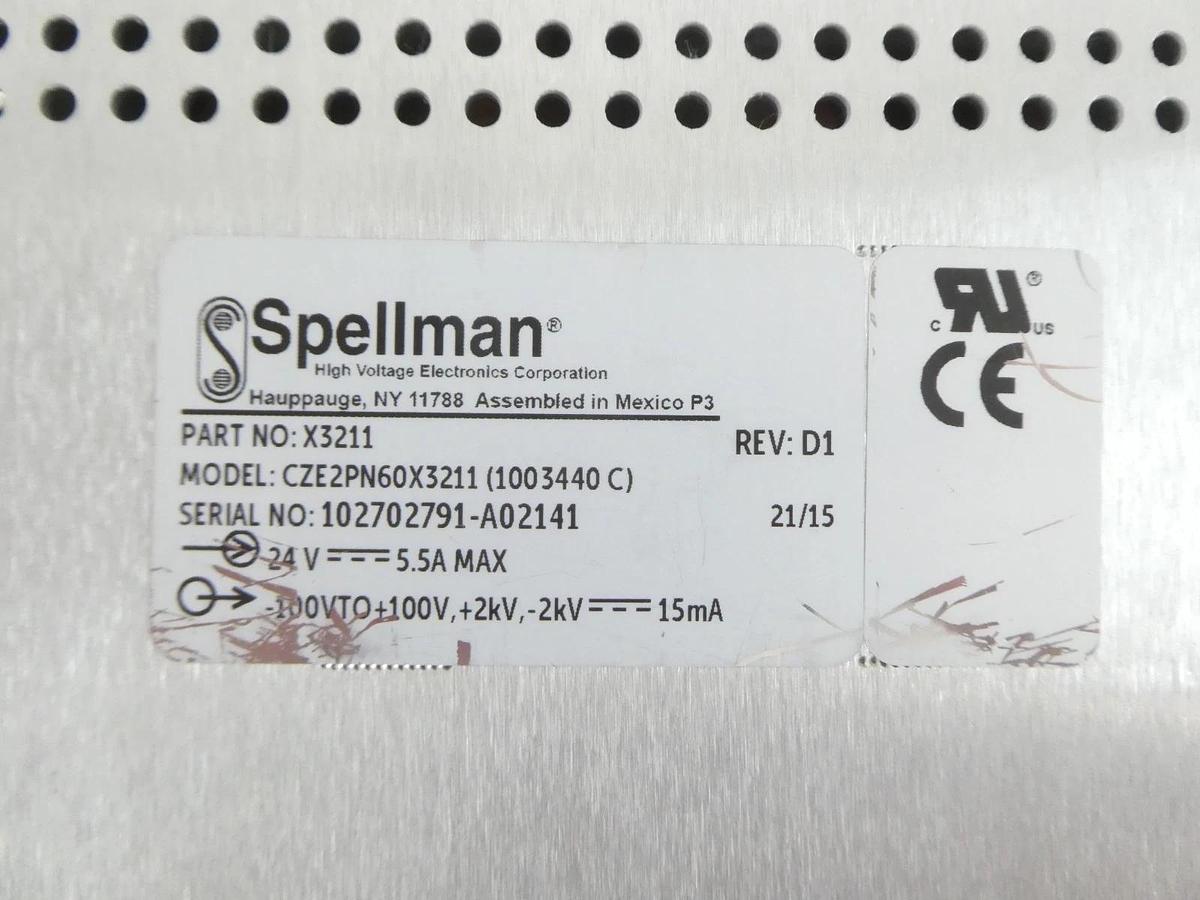 Used Spellman X3211 High Voltage Power Supply CZE2PN60X3211 AB Sciex Lot of 2 Working