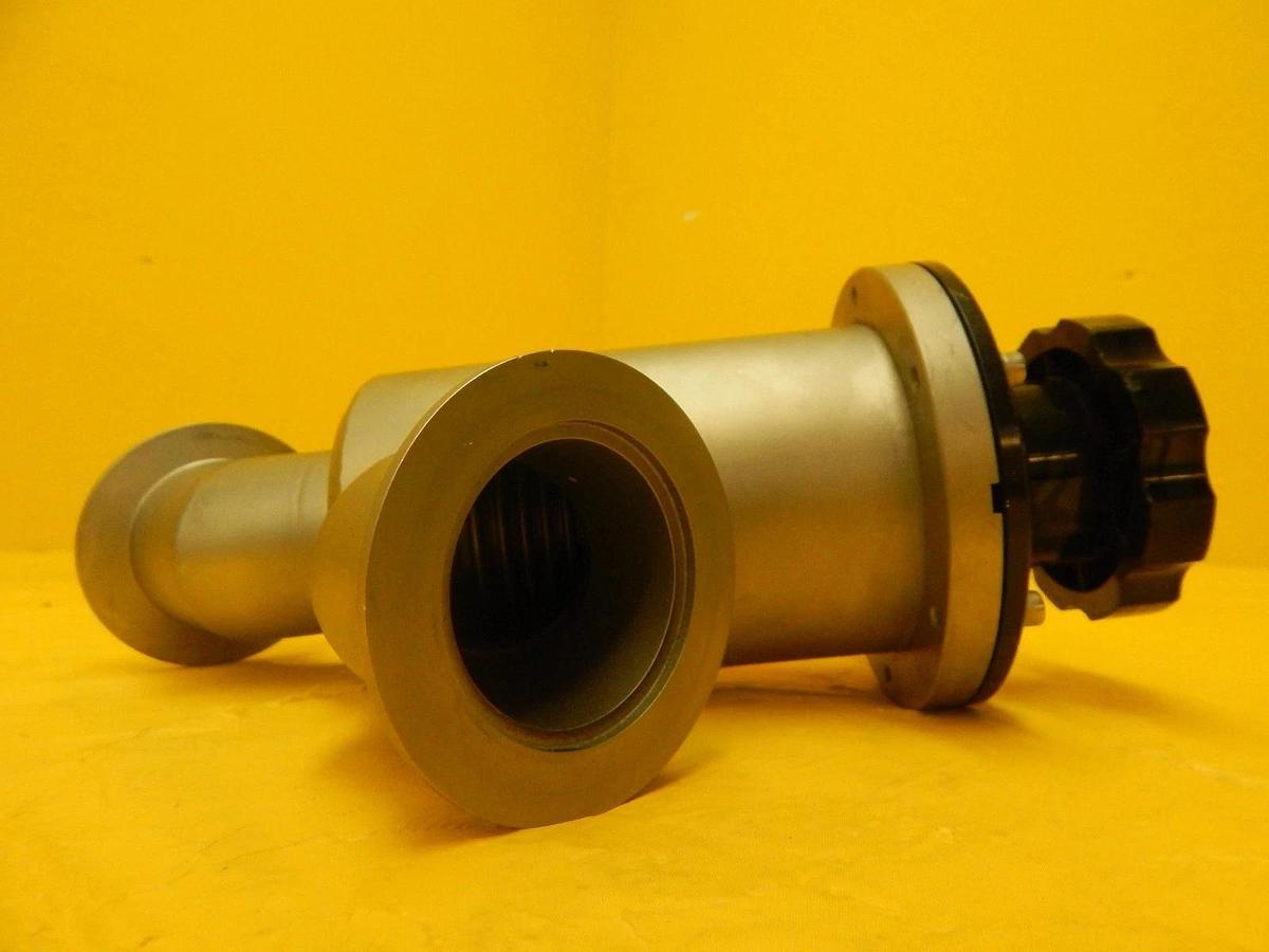 Used High Vacuum Research NW50 Manual Inline Valve Vacuum Shut-Off MKS Used Working