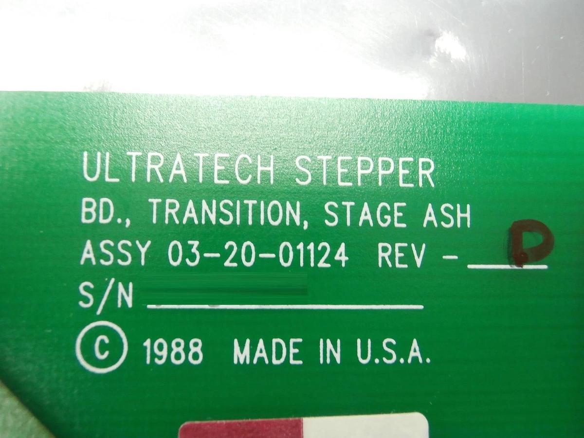 Used Ultratech Stepper 03-20-01124 Transition X Stage ASH PCB Card Rev. D Titan Used