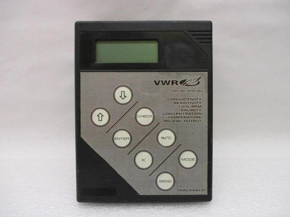 Used VWR 61161-362 Digital Conductivity Resistivity Salinity Bench Meter Used Working