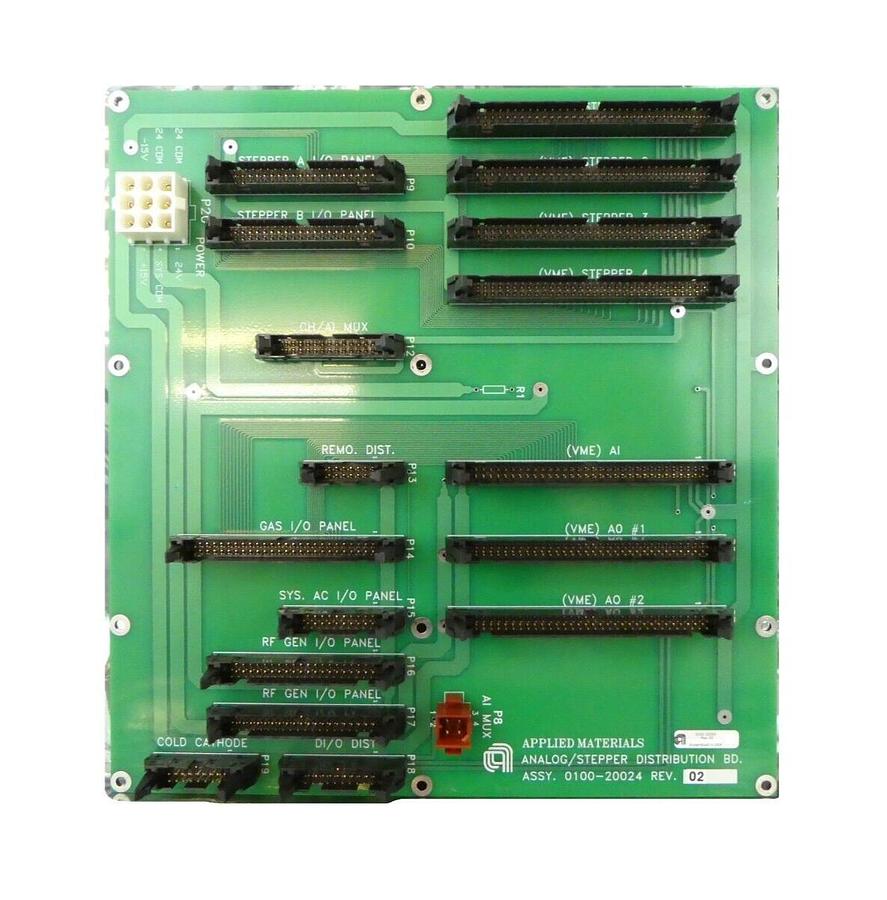 Used AMAT Applied Materials 0100-20024 Analog/Stepper Distribution PCB Card Surplus
