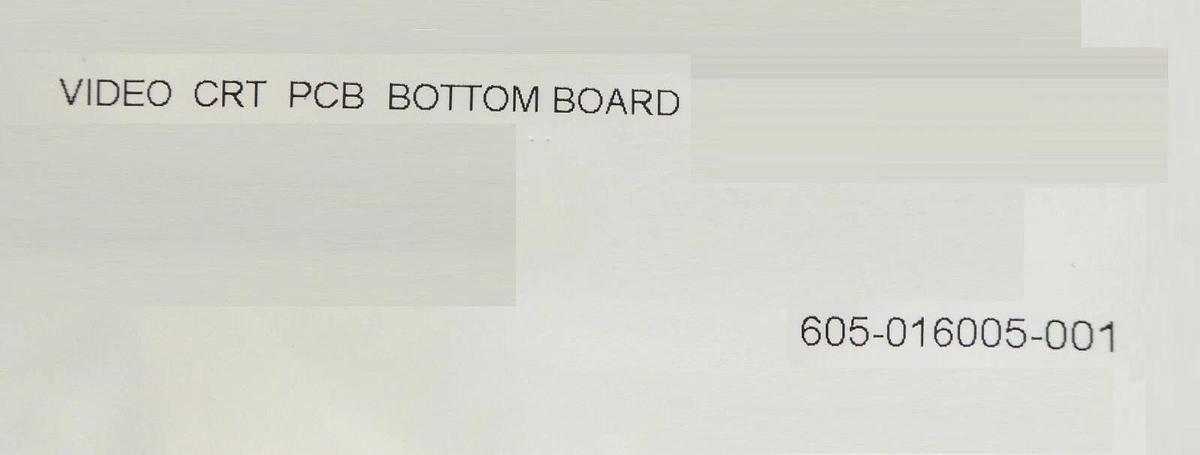 Used Lam Research 605-016005-001 CRT Video Bottom Board PCB 91196-005 w/Mount Working