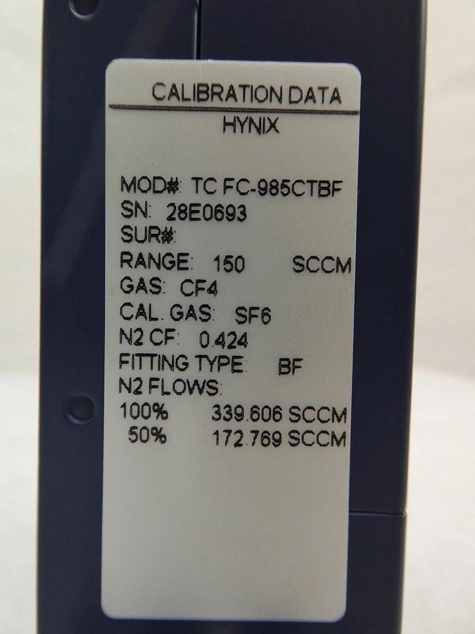Used Aera TC FC-985CT-BF Mass Flow Controller MFC FC-985C 150 SCCM CF4 Used Working