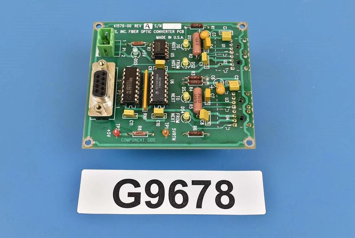 Used Genus Inc 41579-00 PCB Fiber Optic Converter