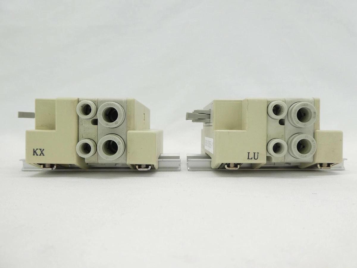 Used SMC 1-Port Pneumatic Manifold TEL Tokyo Electron 3D80-000055-V1 Lot of 2 Working