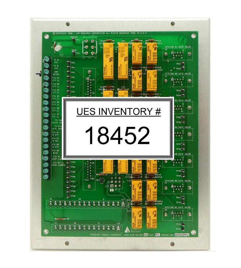 Used Lam Research 810-707102-002 Transport Module Interlock PCB Panel Continuum Spare