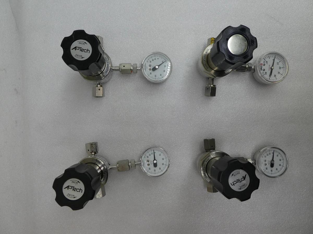 Used APTech AP1006SM 3PW FV4 FV4 FV4 Single Stage Regulator Valve Reseller Lot of 4