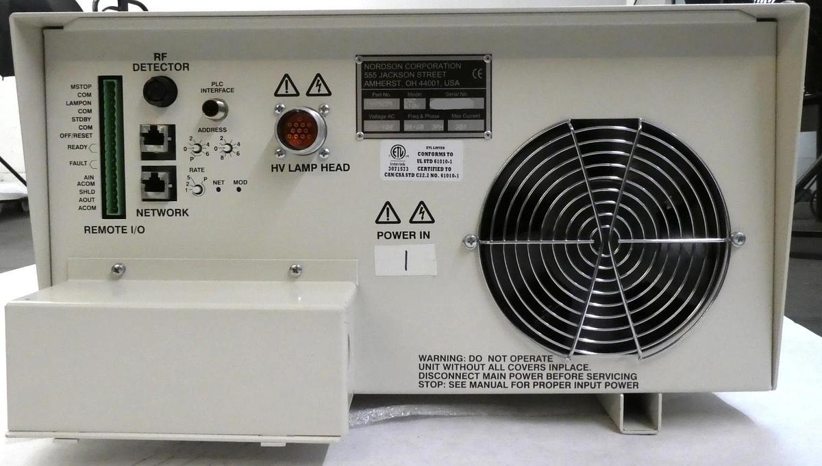 Used Nordson 1605254 UV Curing Systems MPS2-610V CoolWave 2 CW2 with Lamp Head 160409