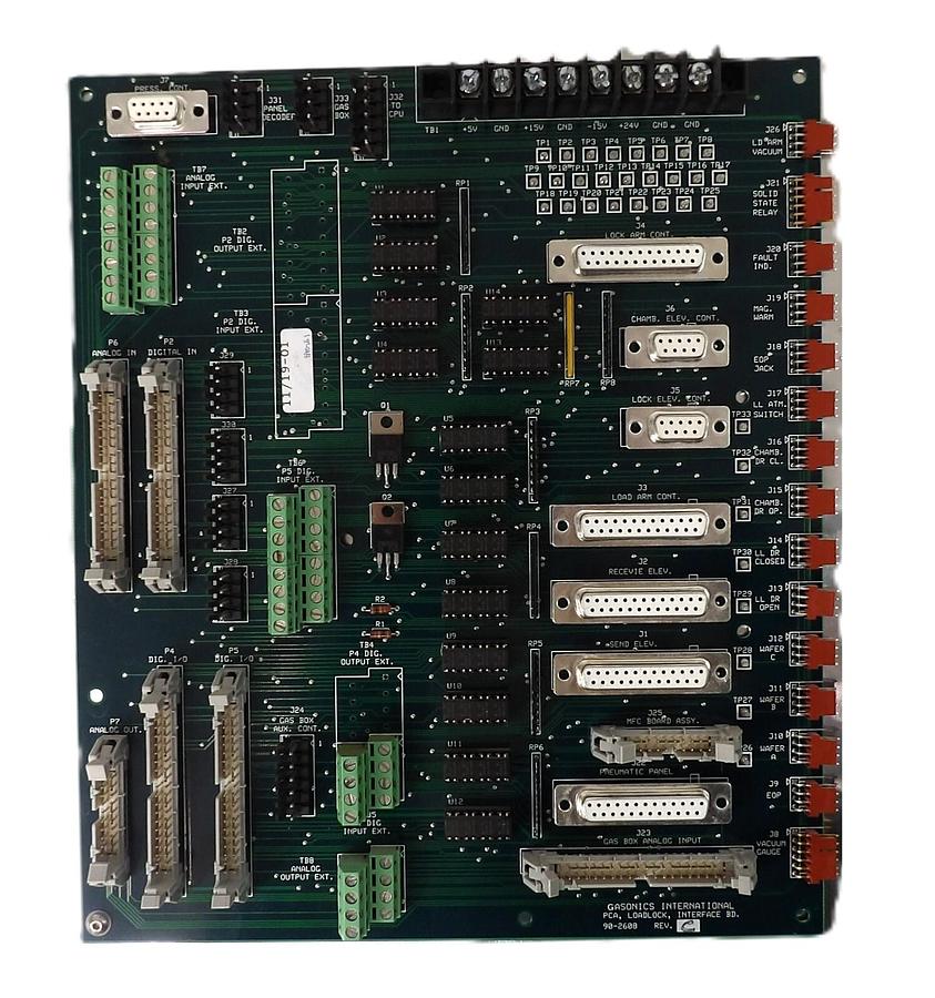 Used Gasonics International 90-2608 Loadlock Interface PCA PCB Working Surplus