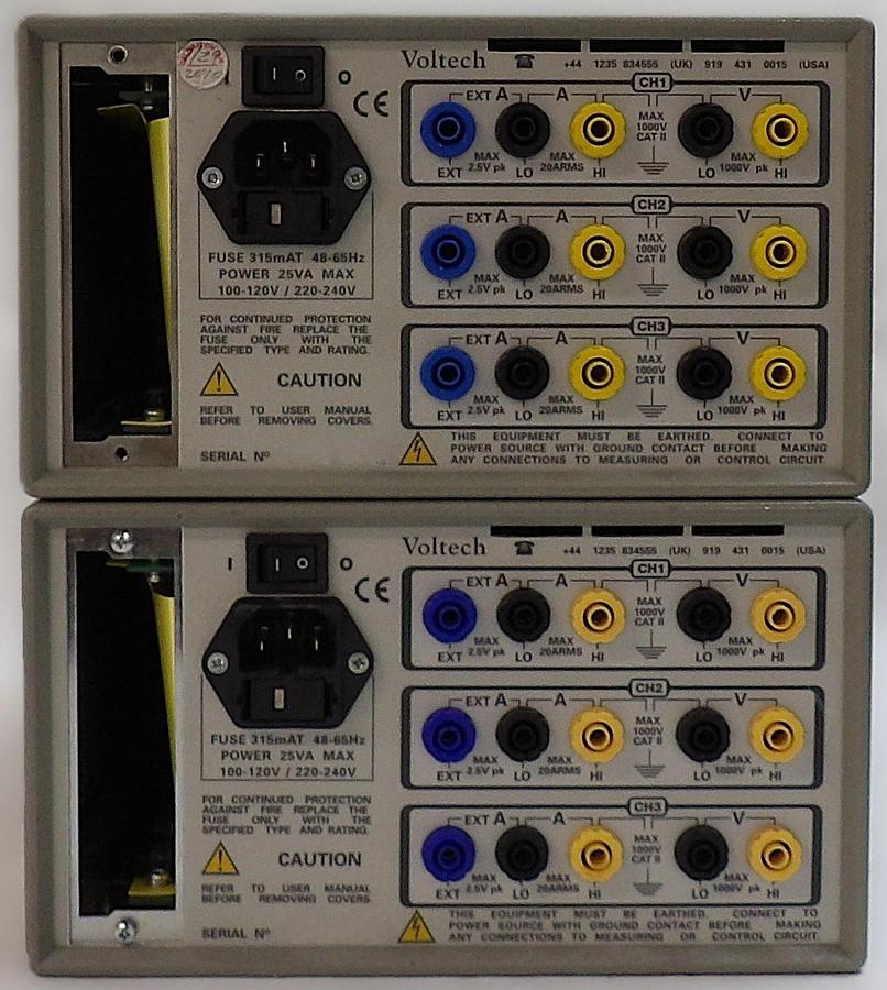 Used Voltech PM300 Three Phase Power Analyzer Reseller Lot of 2 Untested Spare