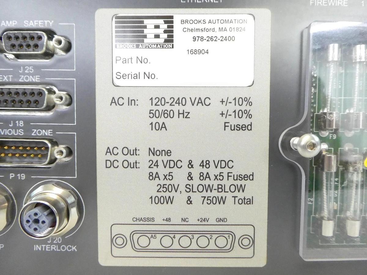 Used Brooks Automation 168904 Fusion V Robot Controller Set 142836 w/Cables Working