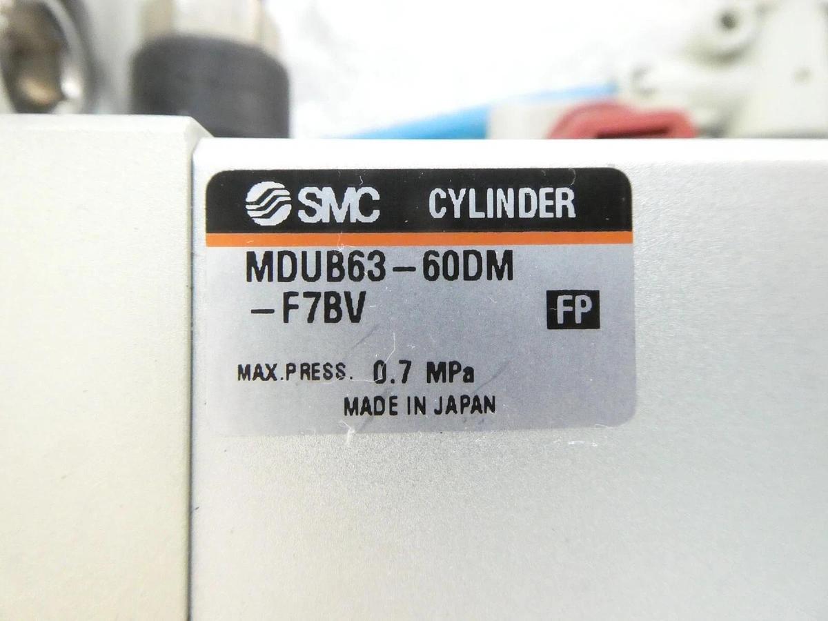 Used SMC MDUB63-60DM-F7BV Plate Cylinder Assembly Working Surplus