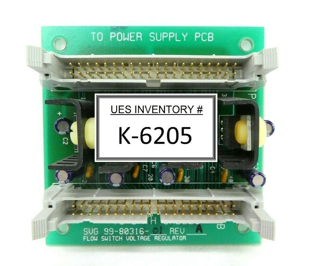 Used SVG Silicon Valley Group 99-80316-01 Flow Switch Voltage Regulator PCB 90S Spare