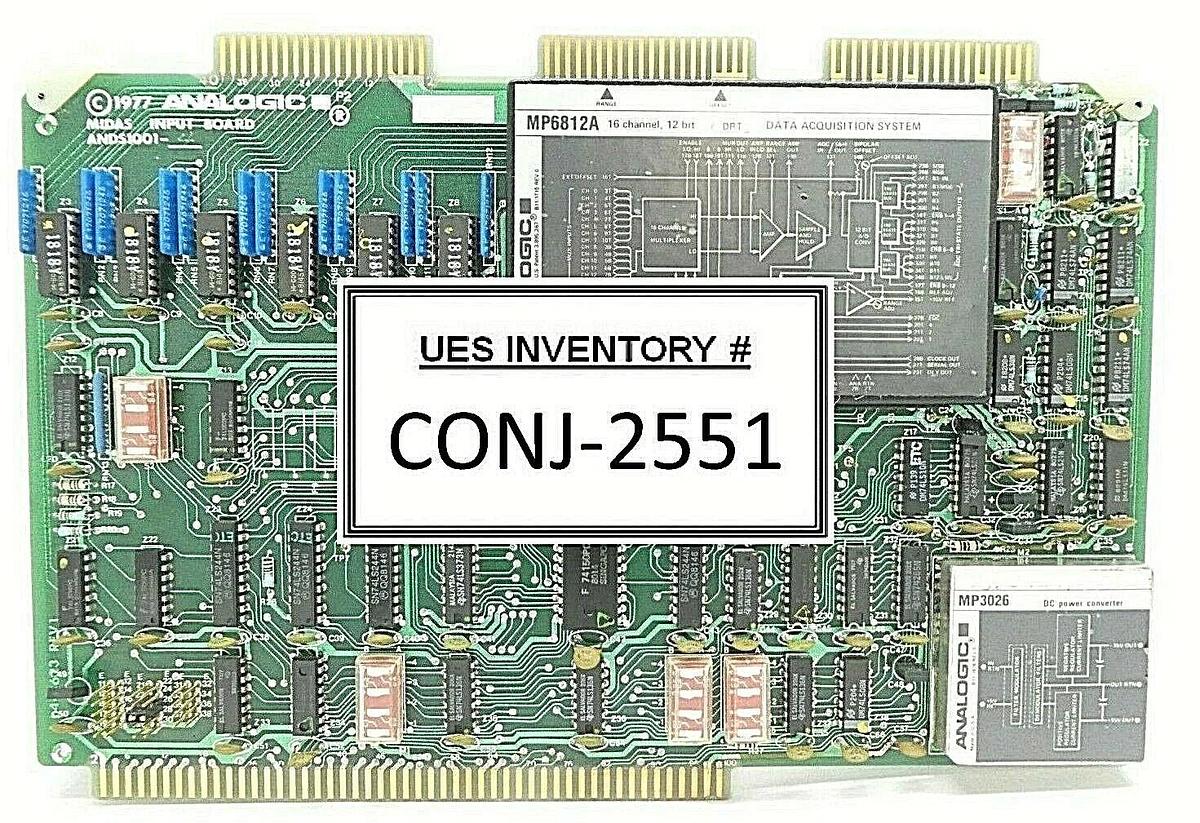 Used Analogic D4-8623 Midas Input Board PCB ANDS1001-4 Rev. 1 Varian F9092001 Working