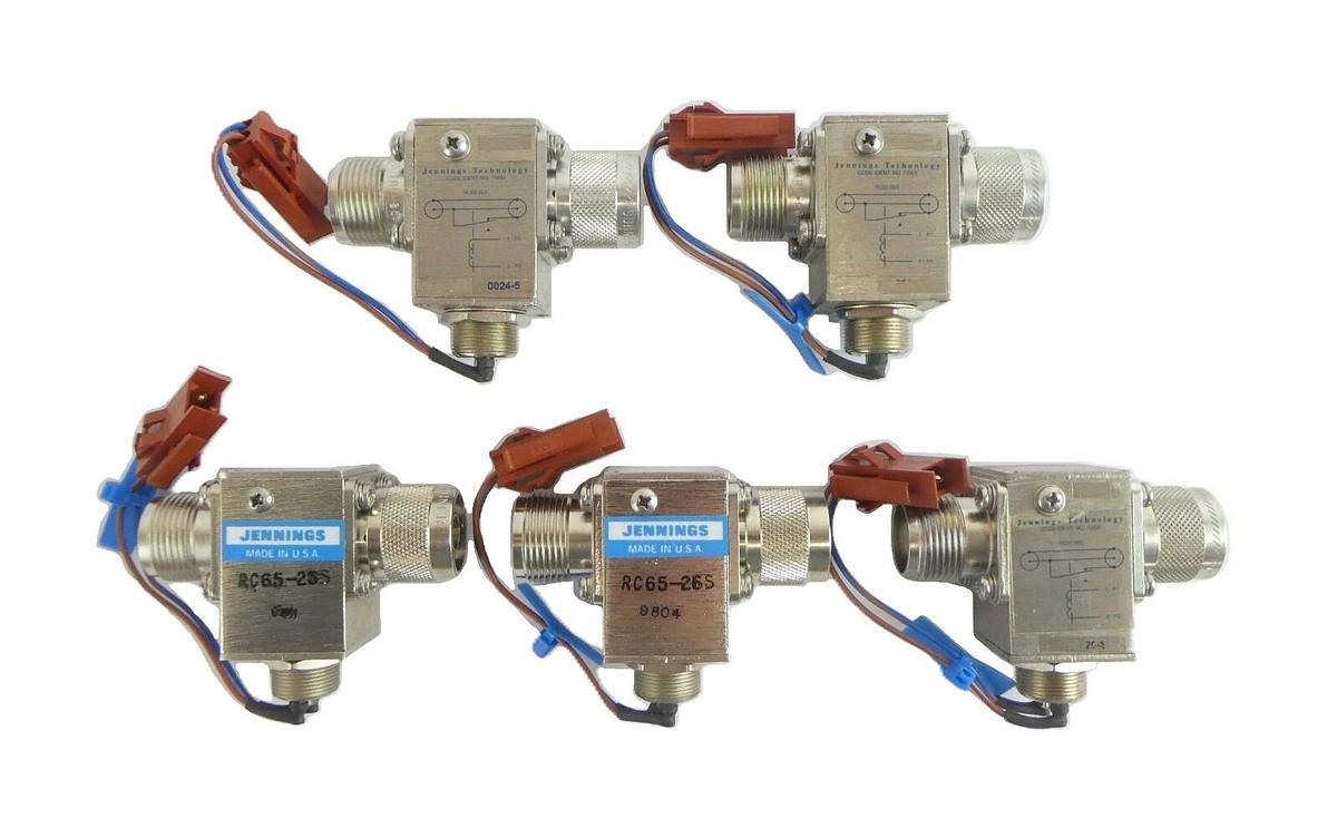 Used Jennings RC65-26S Relay Assembly SPST NC Coax Reseller Lot of 5 Working