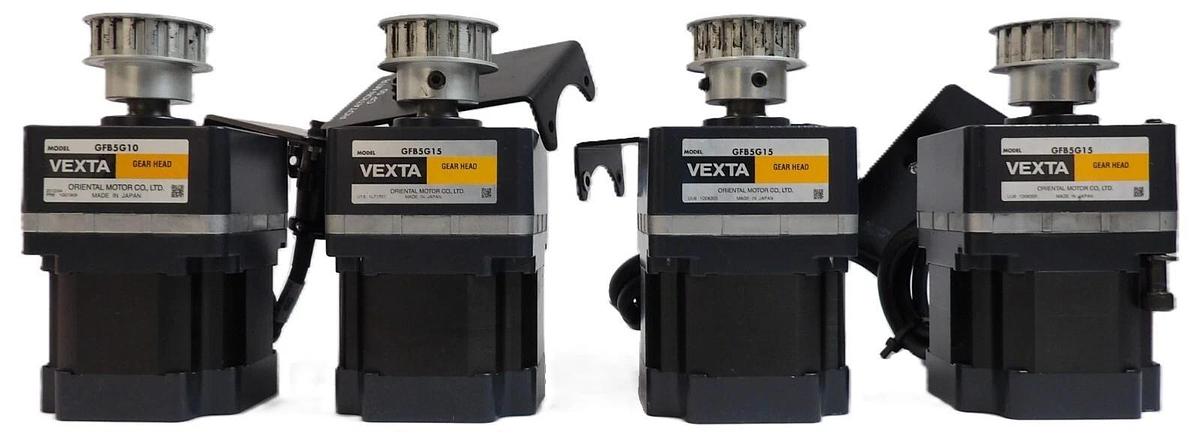Used Oriental Motor FBLM5120W-GFB10 DC Motor w/ GFB5G15 Lot of 4 Working