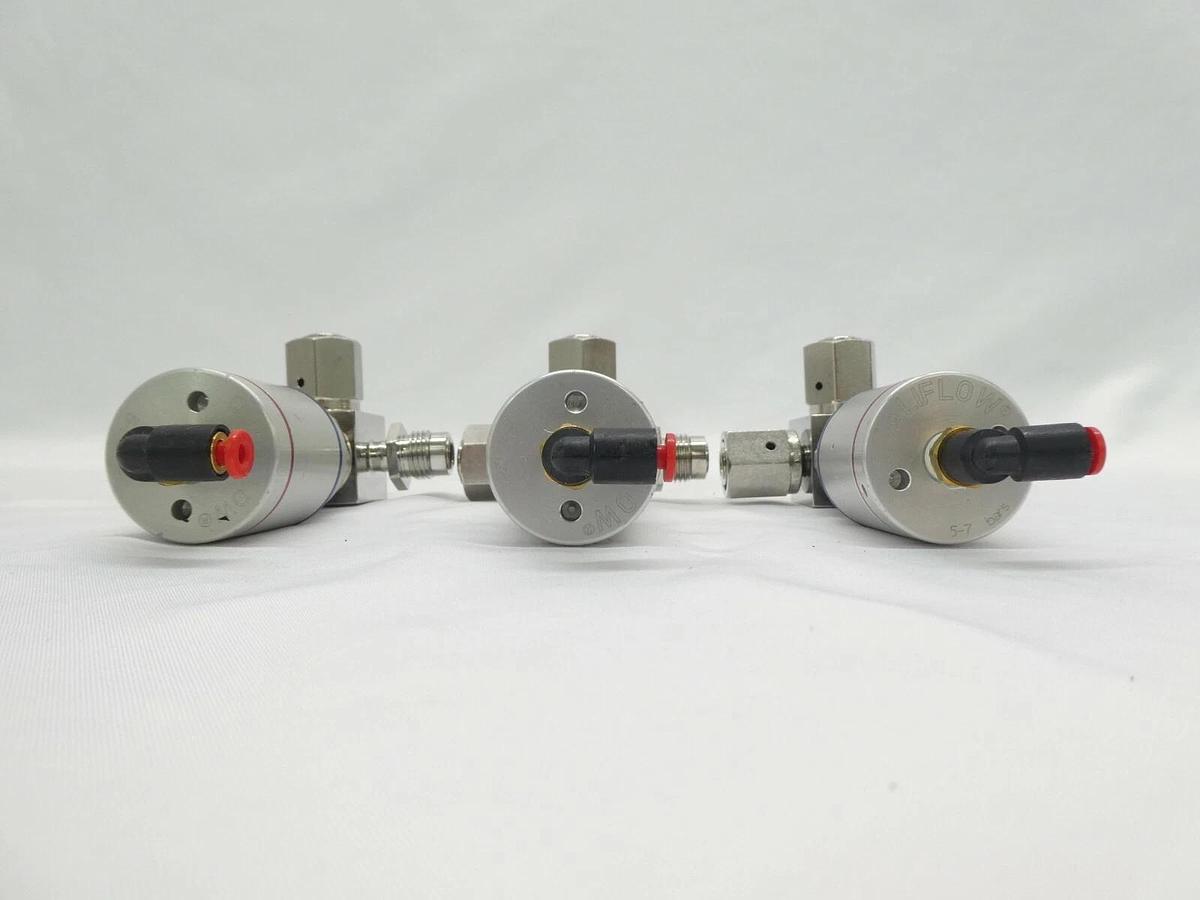 Used Qualiflow 2x10-9atm.cm3/Sec 3-Way Pneumatic Valve F HF Series Lot of 3 Working