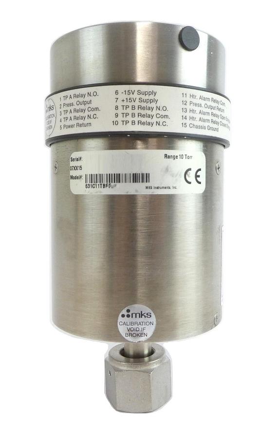 Used MKS Instruments 631C11TBFP Baratron Capacitance Manometer Type 631 Working