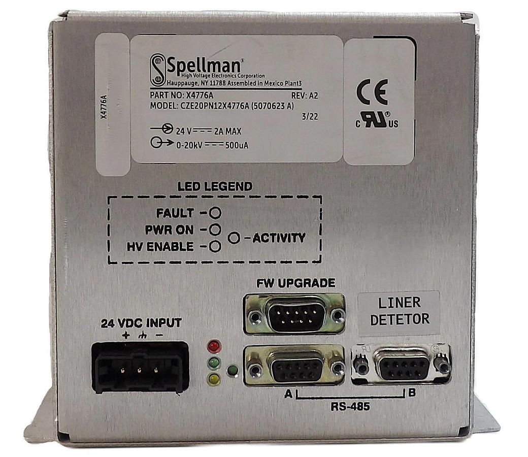 Used Spellman X4776A High Voltage Power Supply CZE20PN12X4776A Working