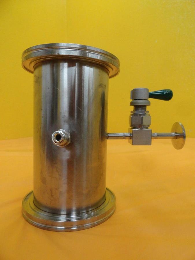Used MKS High Vacuum Tube Tee Stainless ISO100 4VCR 8VCR NW25 Nupro SS-DLTW4 Used