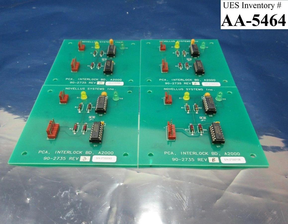 Used Novellus Systems 90-2735 Interlock Board A2000 PCB Rev. B Lot of 4 Working
