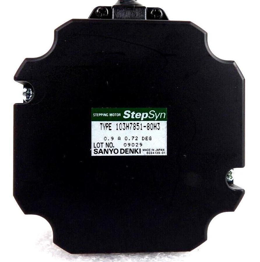 Used Sanyo Denki 103H7851-80H3 Stepping Motor StepSyn Actuator RH-14-50-CC-SP Working