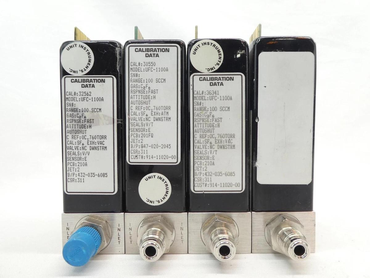 Used UNIT Instruments UFC-1100A Mass Flow Controller MFC C2F6 O2 Ar Lot of 22 Working