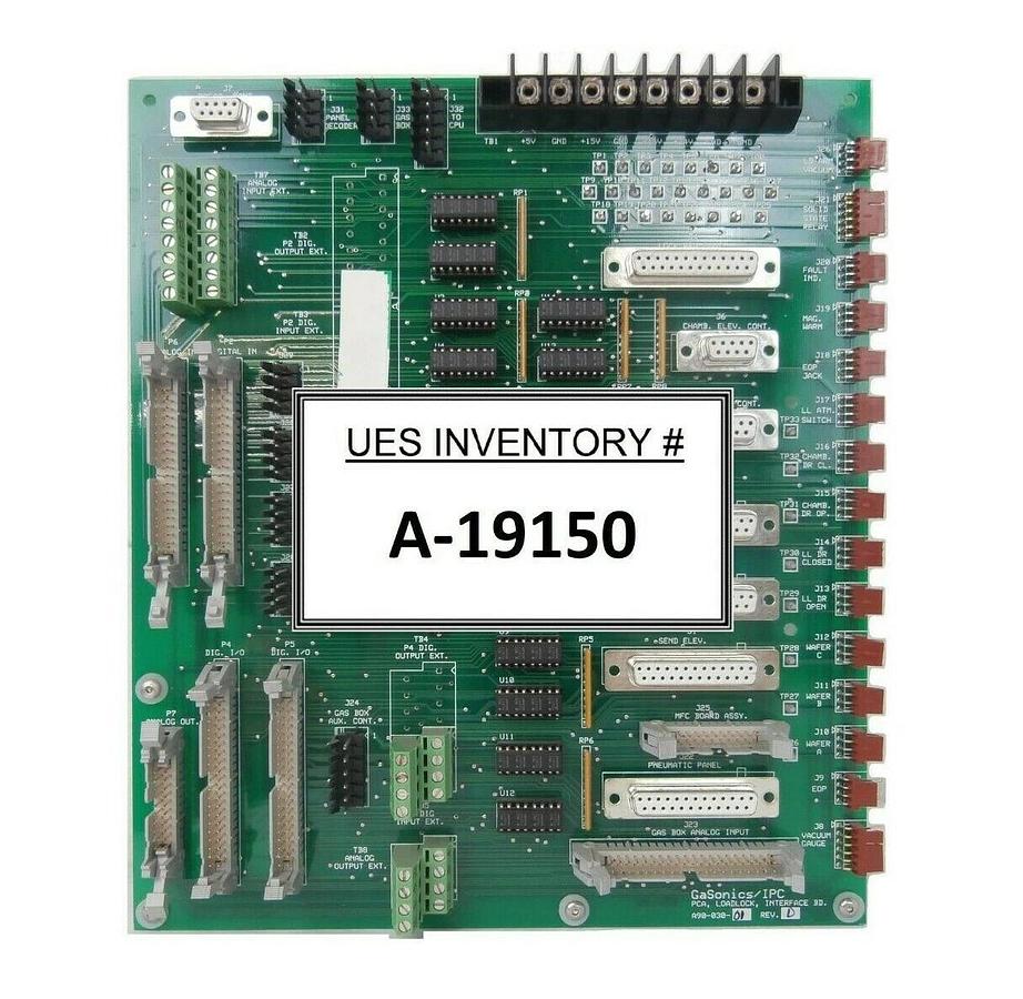 Used GaSonics A90-030-01 Loadlock Interface Board PCB IPC Bent Pins Working Surplus