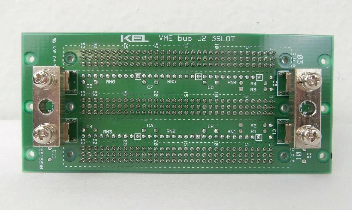 Used KEL VPDEST2250 VMEBus J2 3-Slot Backplane PCB DNS FC-3000 Working Surplus