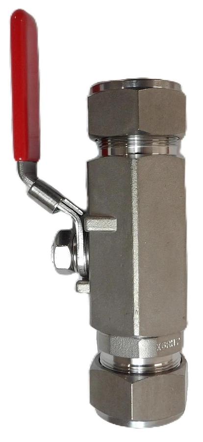 Used HAM-LET H-700-SS-L-1-T-LD Manual 2-Way Ball Valve Lot of 6 Working