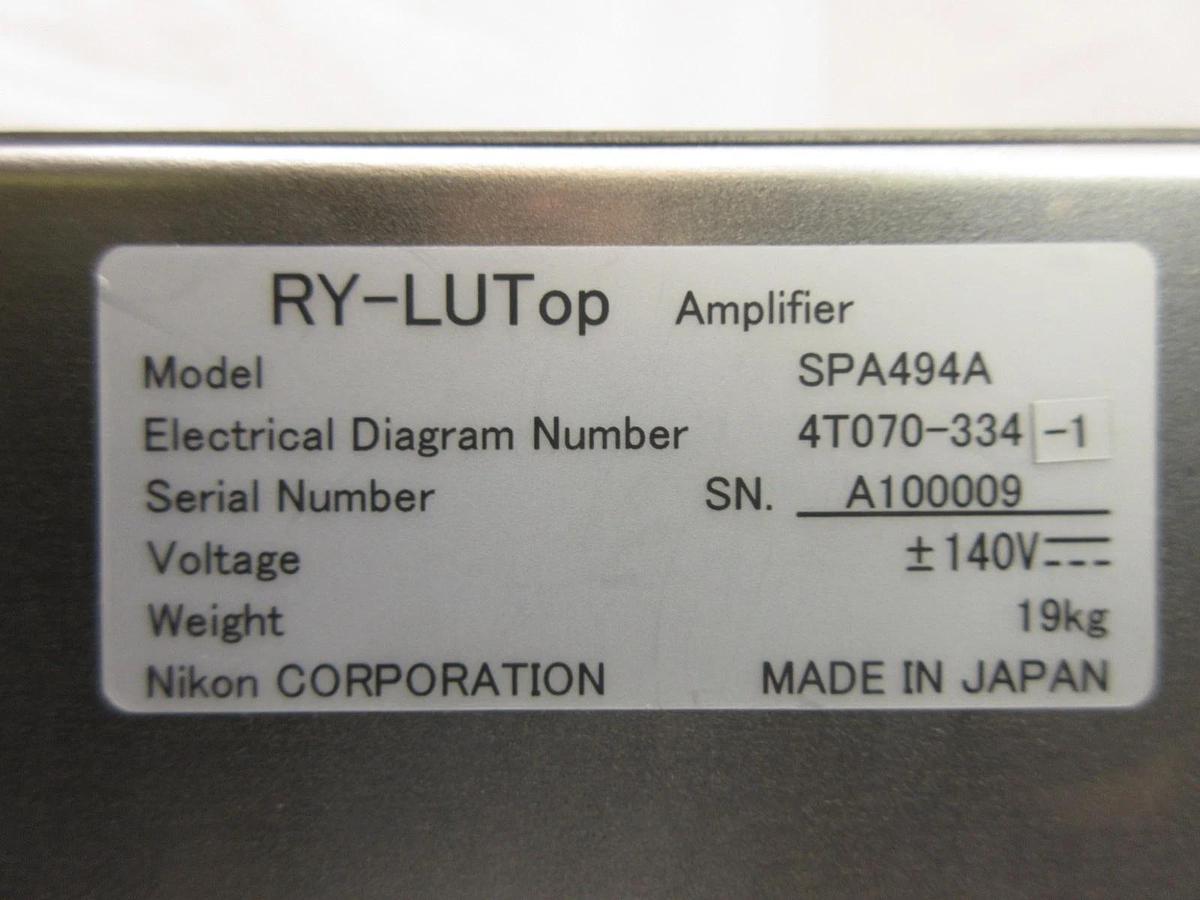 Used Nikon 4T070-334-1 RY-LUTop Amplifier Module SPA494A 4S013-884 NSR Series Working