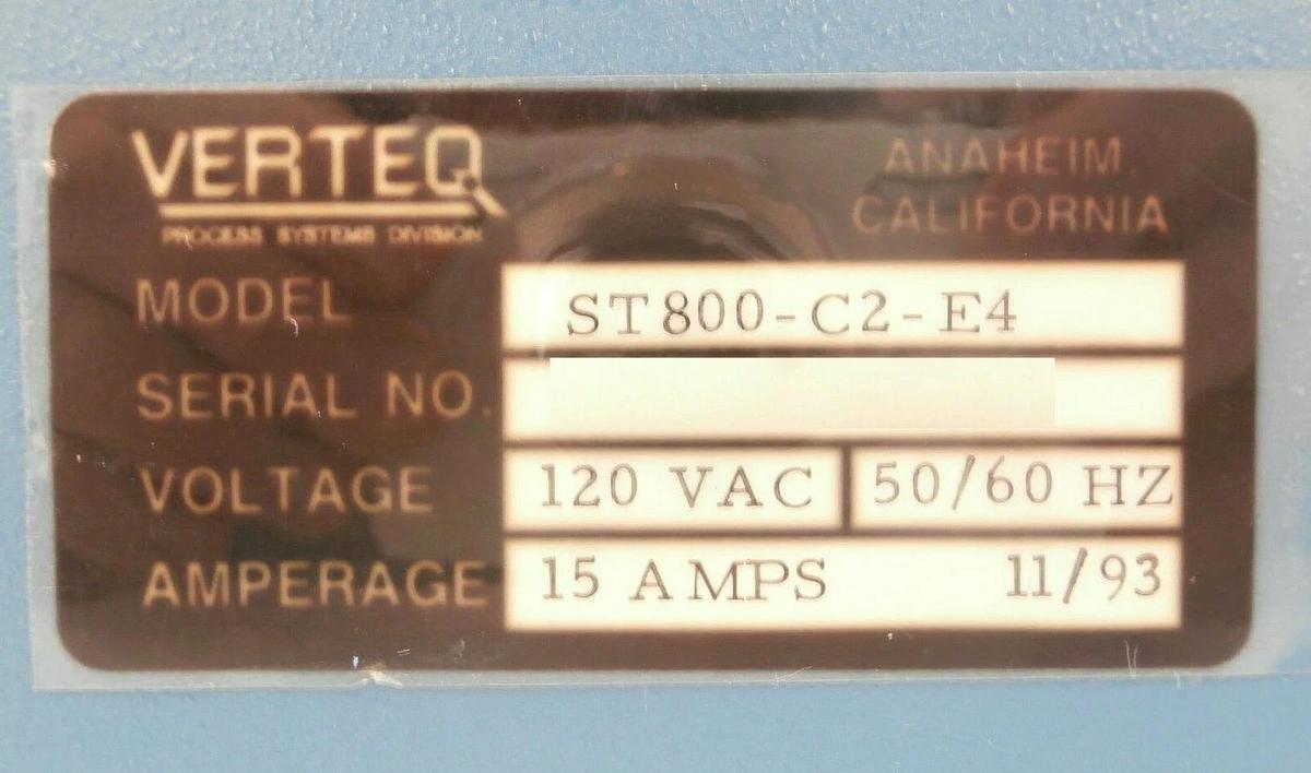 Used Verteq Process Systems ST800-C2-E4 RF Amplifier Working Surplus