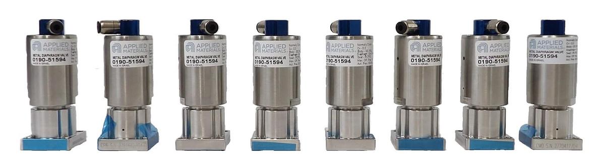 Used AMAT Applied Materials 0190-51594 Diaphragm Valve Reseller Lot of 8 New Spare