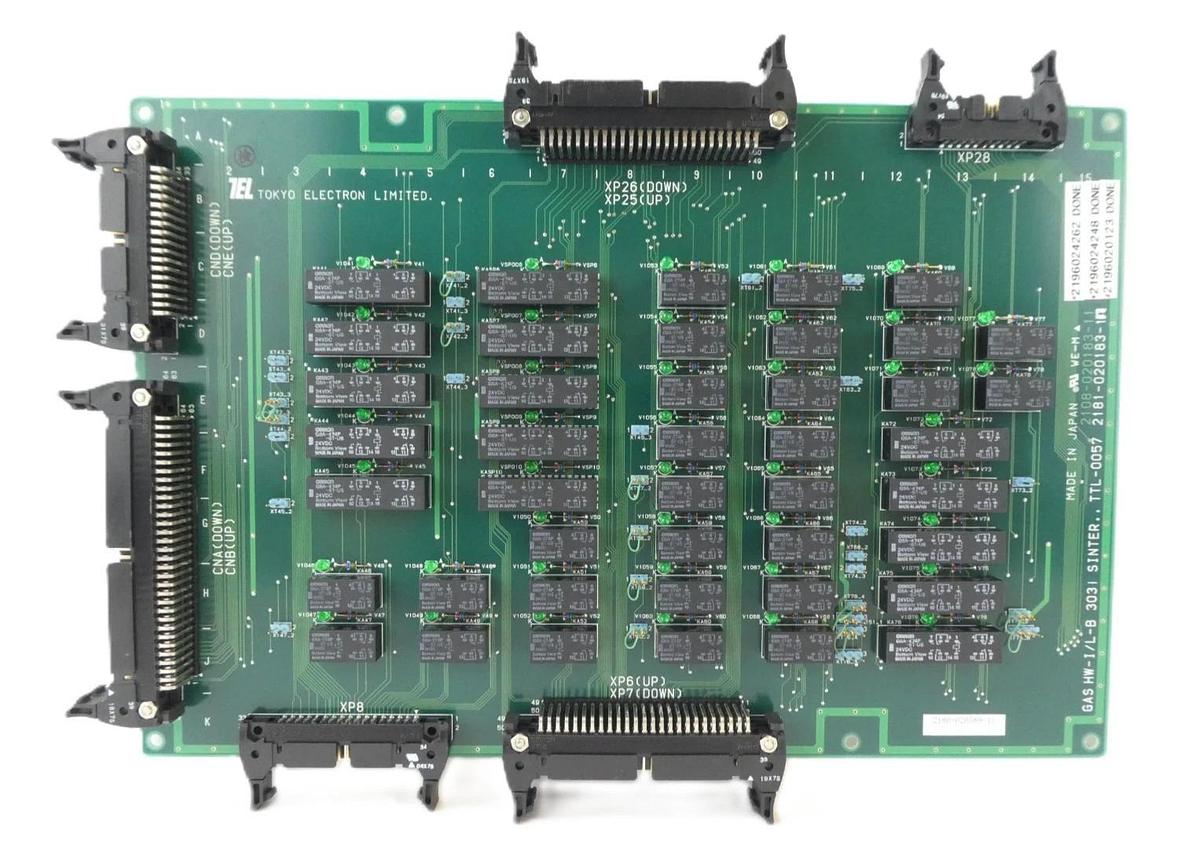 Used TEL 2180-020589-11 Gas HW-I/L-B 303i SINTER TTL-0057 PCB 2181-020183-11 Working