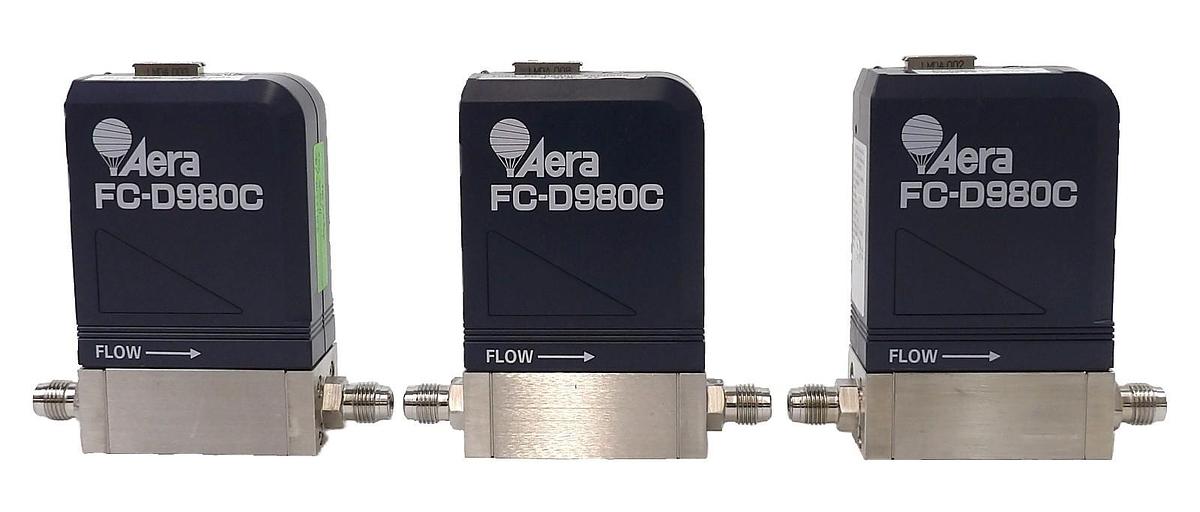 Used Aera FC-D980C Mass Flow Controller MFC Lot of 3 Surplus