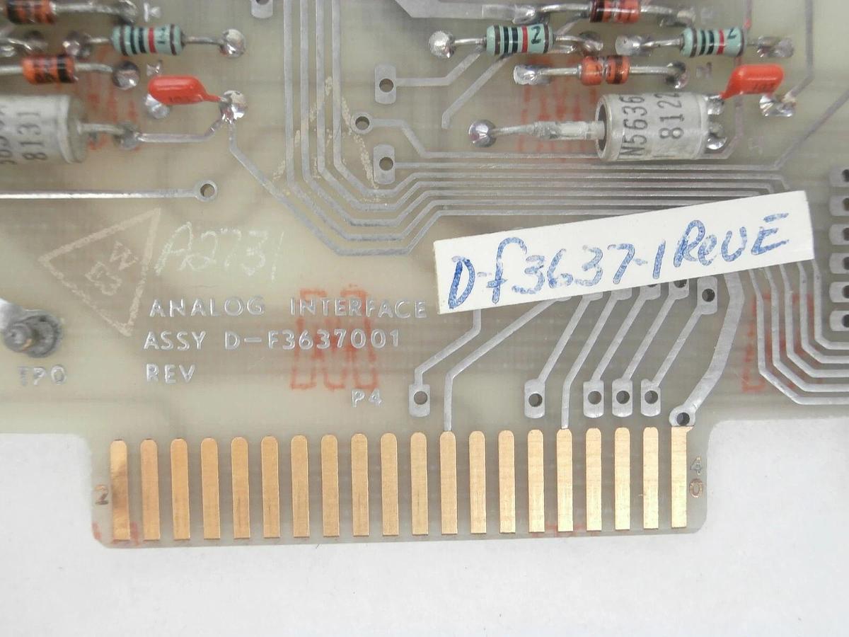 Used Varian Semiconductor VSEA D-F3637001 Analog Interface PCB Card Rev. E Working