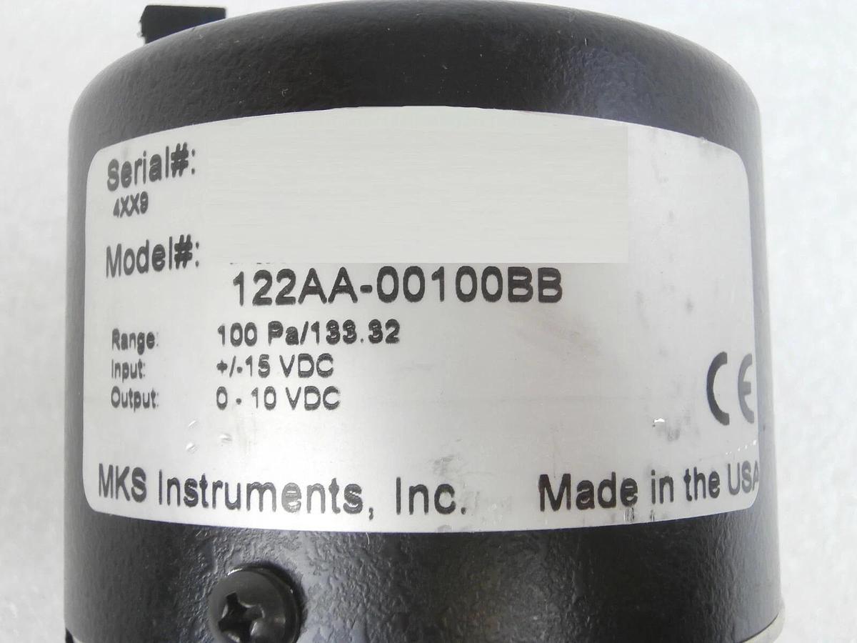 Used MKS Instruments 122AA-00100BB Baratron Pressure Transducer Type 122A Working