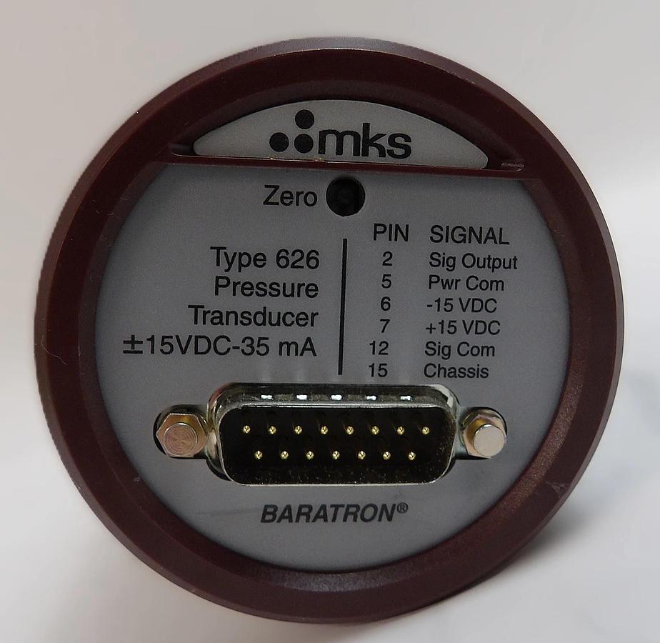 Used MKS Instruments 626B-28270 Baratron Capacitance Manometer Type 626 Surplus