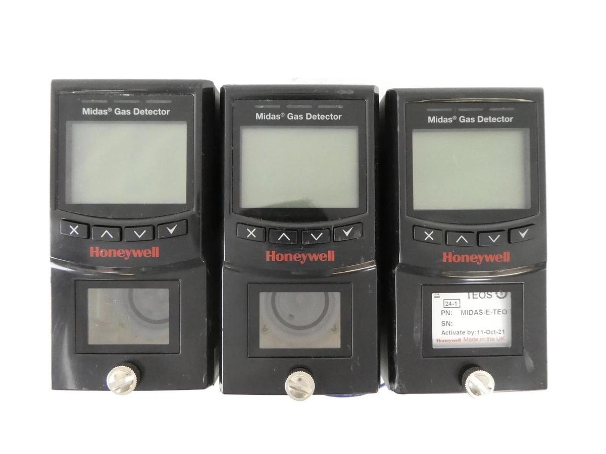 Used Honeywell MIDAS-T-004 Gas Detector Transmitter Reseller Lot of 3 Working Surplus