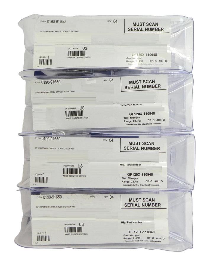 Brooks GF120X-110948 Mass Flow Controller MFC AMAT 0190-91650 Lot of 4 New