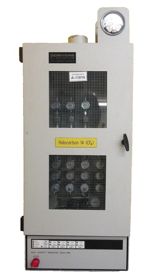 Used Matheson SEMI-GAS GSM-468 Gas Safety Monitor Cabinet SGS Halocarbon 14 CF4 Used