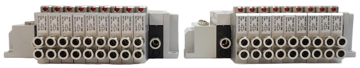 Used AMAT Applied Materials 0190-85739 9-Port Pneumatic Manifold Lot of 2 Working