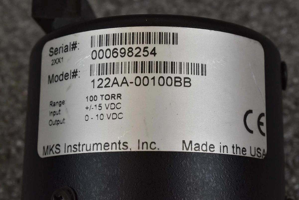 Used MKS Instruments 122AA-00100BB Baratron Pressure Transducer Working Surplus