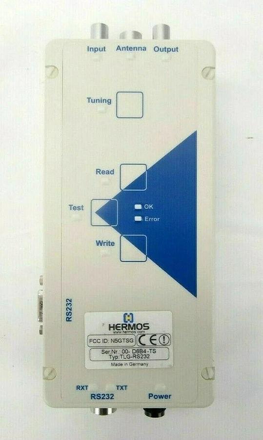 Used Hermos TLG-I1-1000-S0-00-EB Transponder Set Antenna ANT-ID2-INFIXR6M No Cover